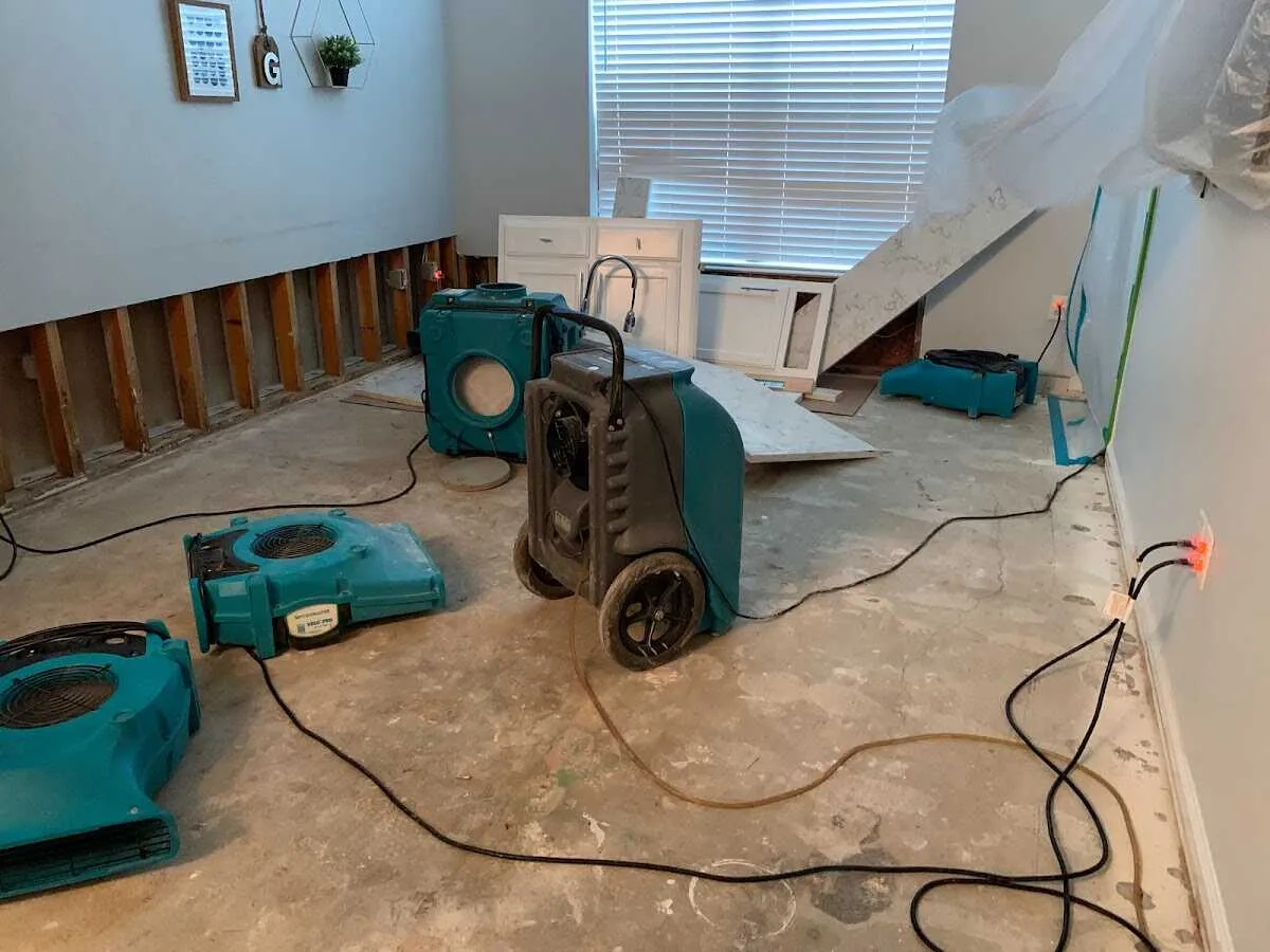 Dehumidifier in flood-cut room for Water Extraction & Removal in Marengo